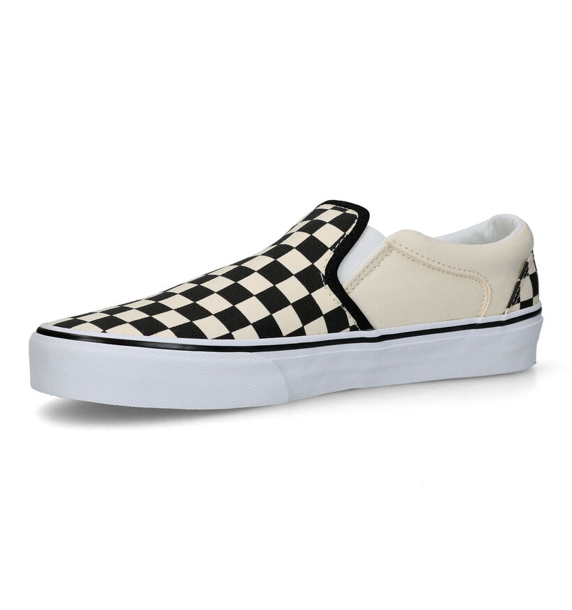 Vans Asher Wit/Zwarte Slip-on Sneakers voor heren (321114)