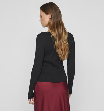 Vila T-shirts Noir/Beige