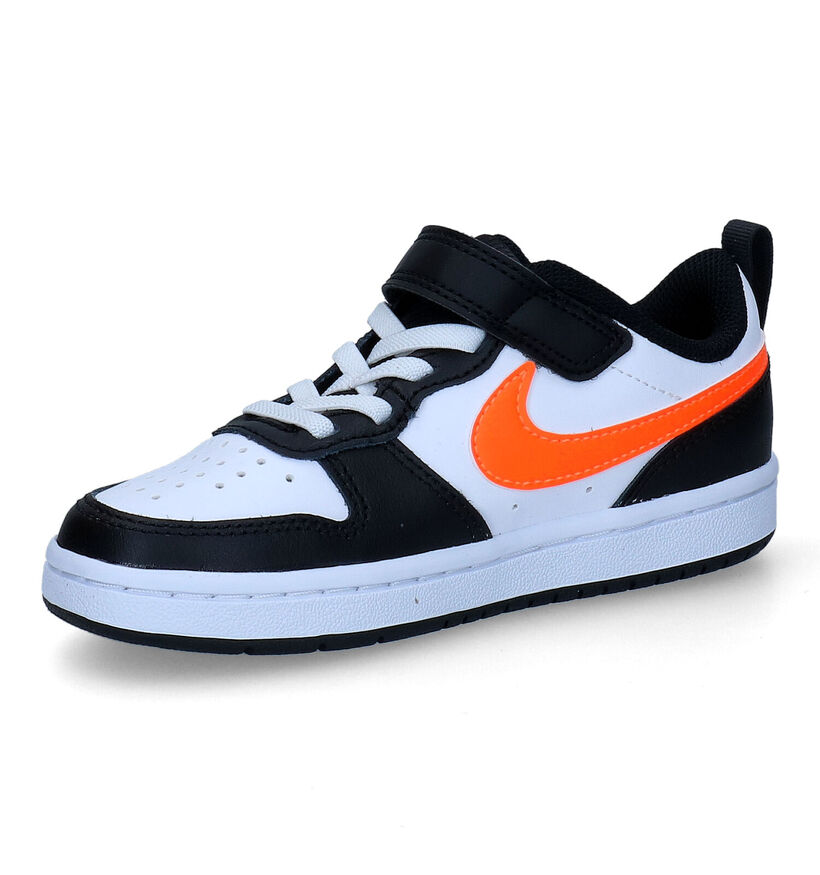 Nike Court Borough Baskets en Noir en cuir (293609)