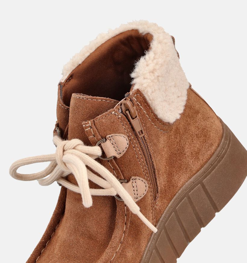 Clarks Mykah Izzy Bottines motardes en Camel pour femmes (361960) - pour semelles orthopédiques
