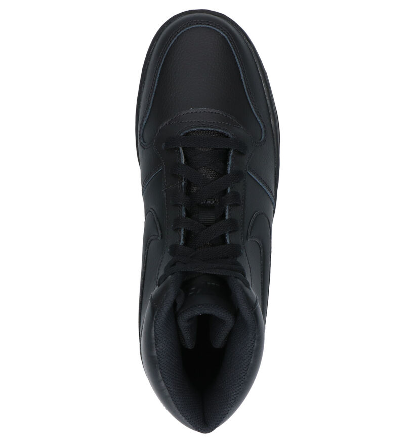 Nike Ebernon Mid Zwarte Sneakers in kunstleer (254038)