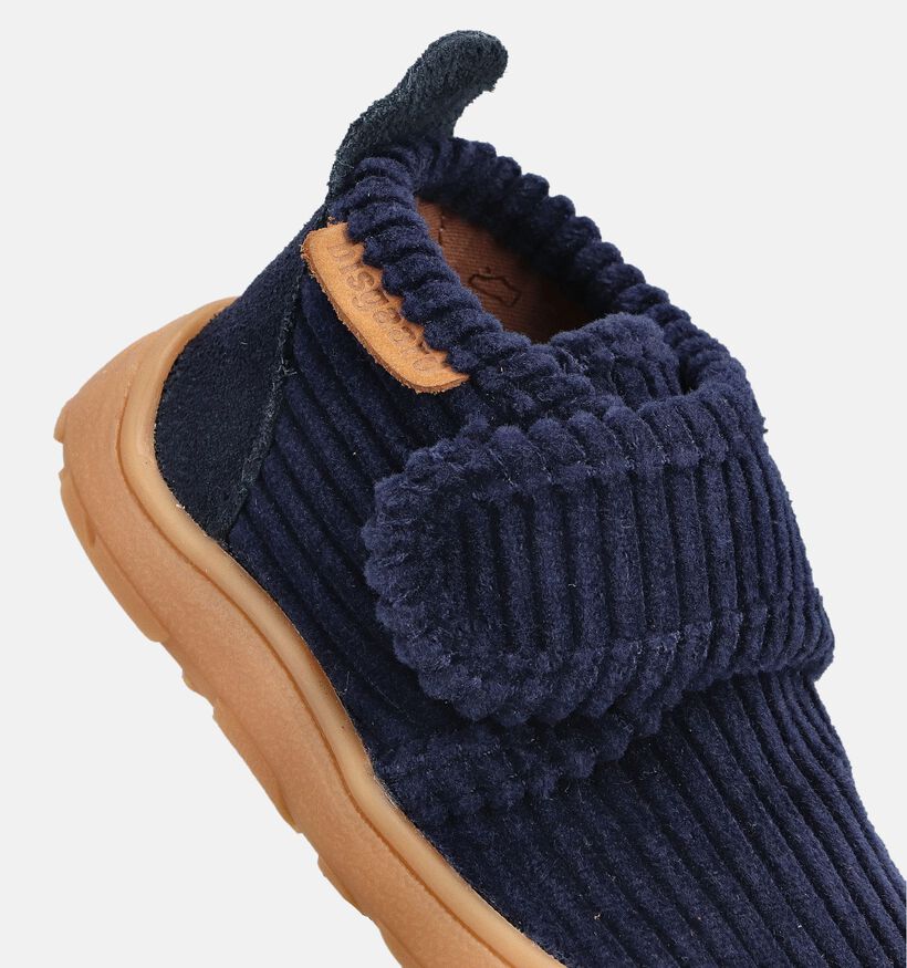 Bisgaard Corduroy Donkerblauwe Pantoffels voor jongens (372372) - geschikt voor steunzolen
