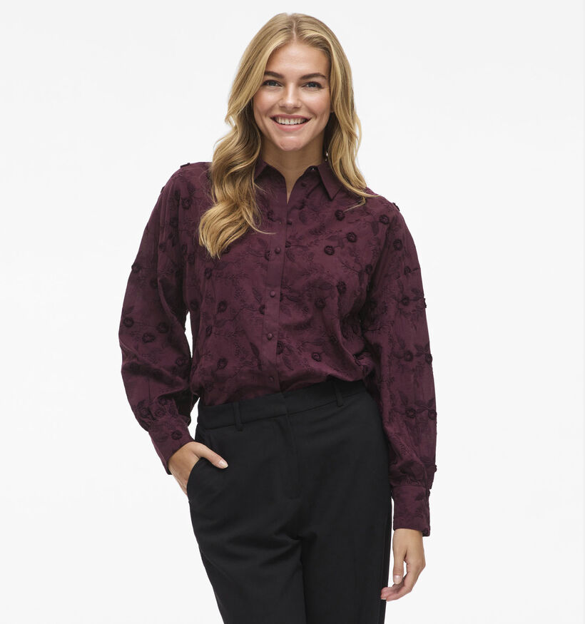 Vila Simone Blouse en Bordeaux pour femmes (365575)