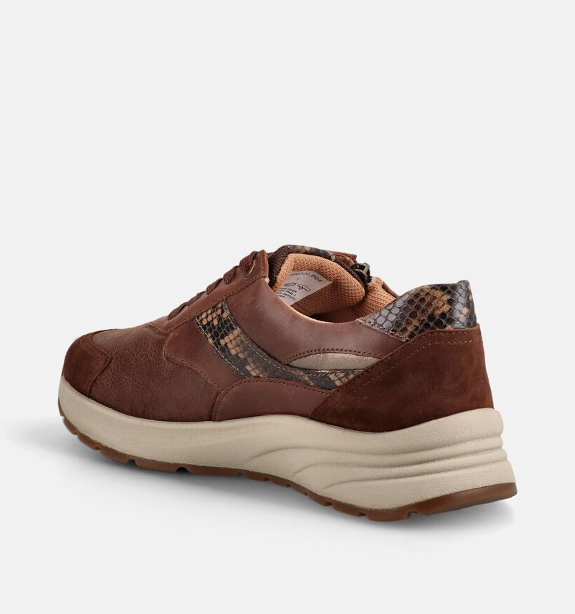 Gabor Comfort Donkerbruine Schoenen met Veter en Rits voor dames (376977) - geschikt voor steunzolen