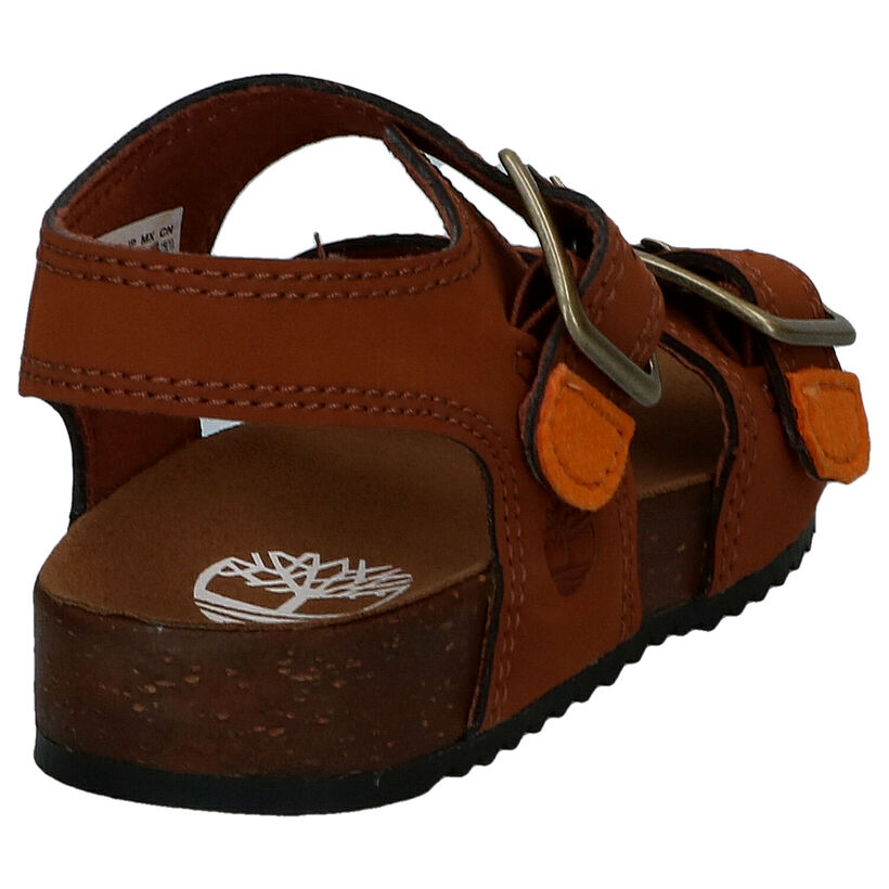 Timberland Castle Island Cognac Sandalen in stof (286215)