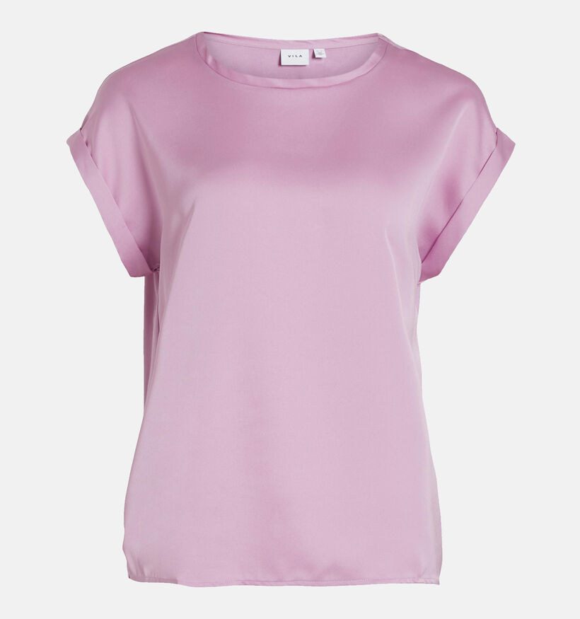 Vila Ellette Satin Bruine T-shirt voor dames (361343)