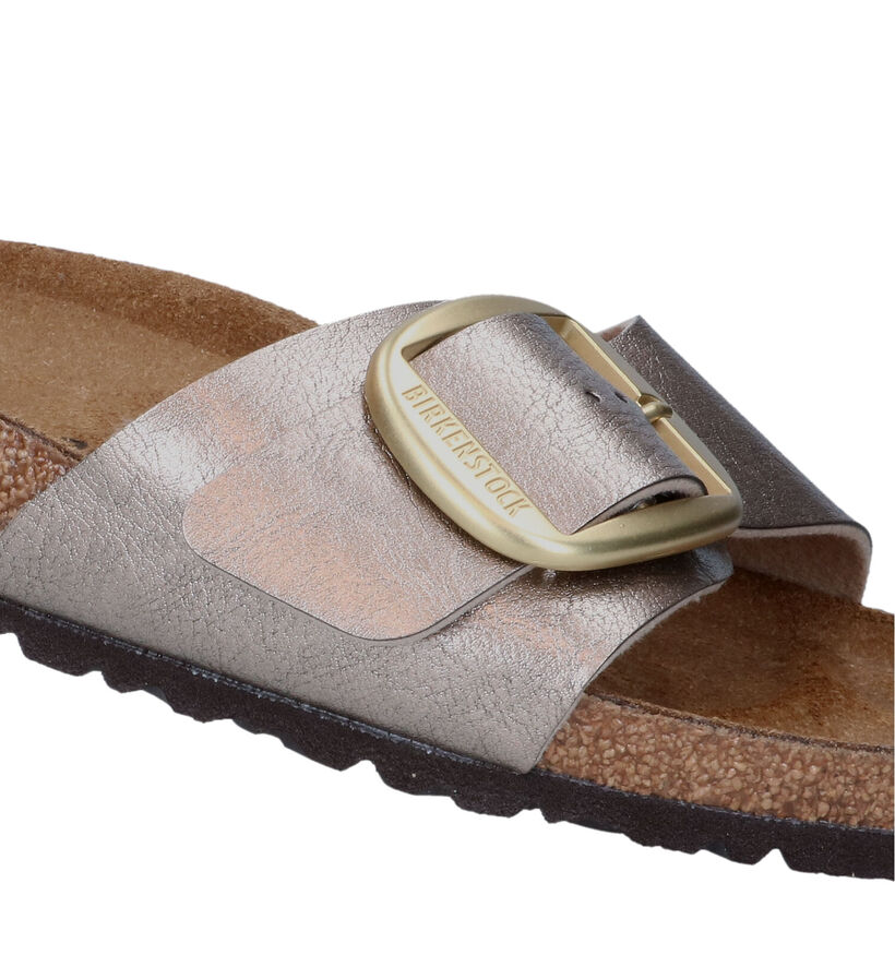 Birkenstock Madrid Birko-Flor Zwarte Slippers voor dames (338048)