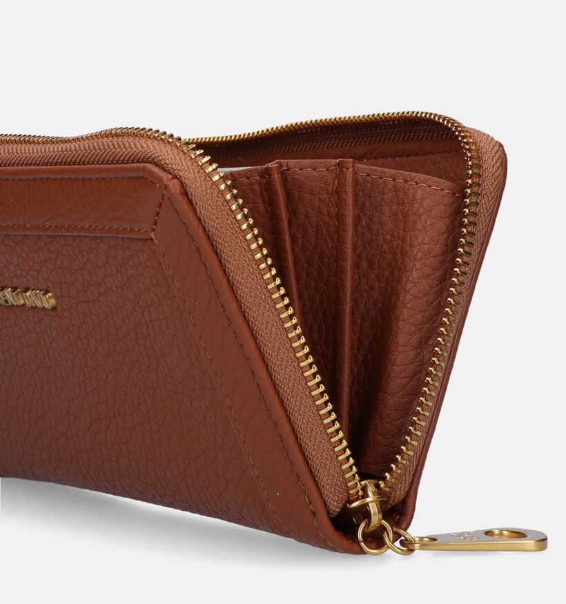 Laurent David Estee 004 Porte-monnaie zippé en Cognac pour femmes (342591)