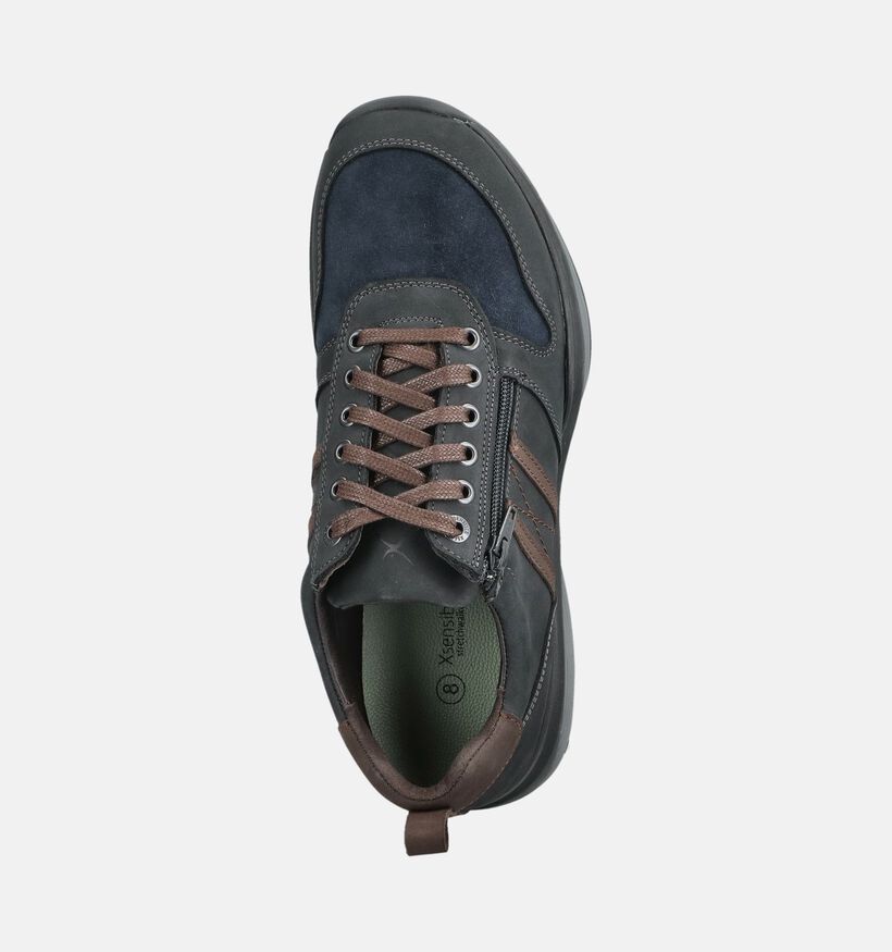 Xsensible Stretchwalker Donkerblauwe Schoenen met Veter en Rits voor heren (379247) - geschikt voor steunzolen