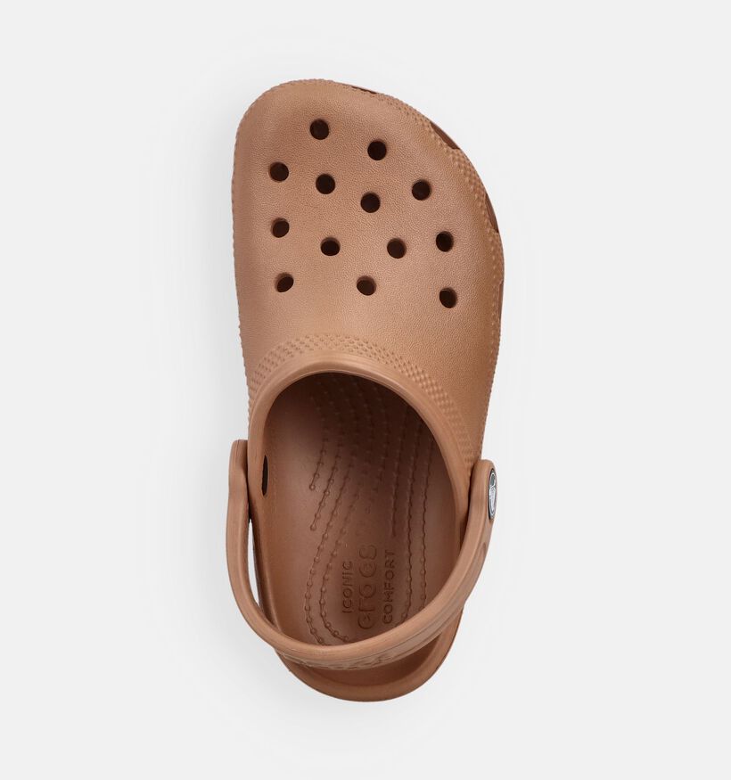 Crocs Classic Clog Nu-pieds en Marron pour filles, gar&ccedil;ons (371014)