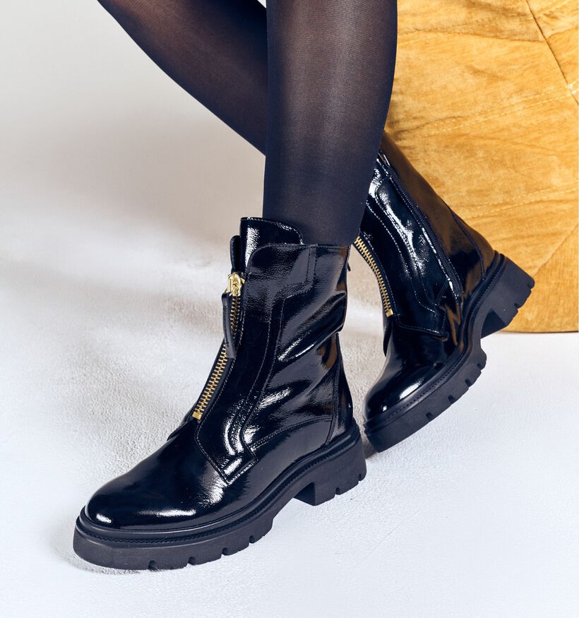 Gabor Bottines motardes en Noir pour femmes (363109) - pour semelles orthopédiques