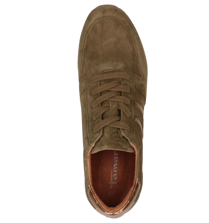 Kaki Sneakers Tamaris in daim (257194)