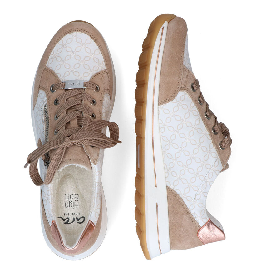 Ara Osaka 2.0 Beige Sneakers voor dames (307686) - geschikt voor steunzolen