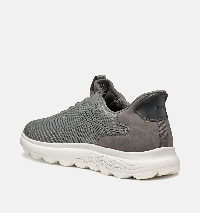 Geox Spherica Plus Grijze Instappers voor heren (351632) - geschikt voor steunzolen