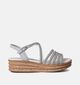 Gabor Best Fitting Sandales avec talon compensé en Argent pour femmes (355082)