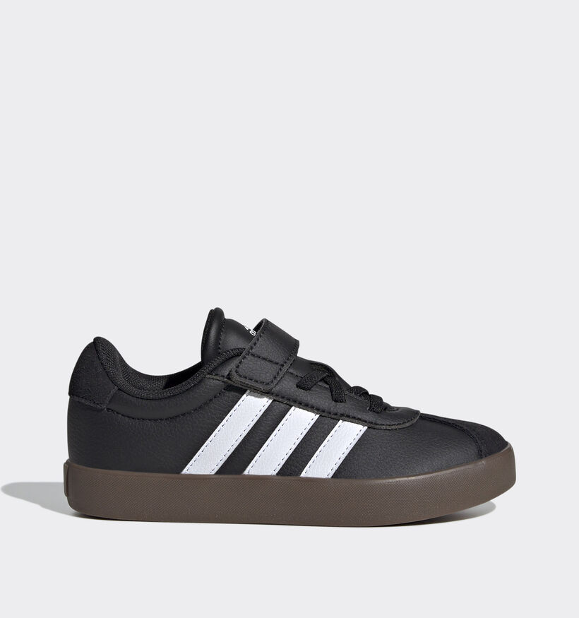 adidas VL Court 3.0 Baskets basses en Noir pour filles, gar&ccedil;ons (365314) - pour semelles orthop&eacute;diques