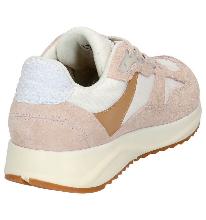 Woden Sophie Canvas Beige Sneakers in leer (266522)