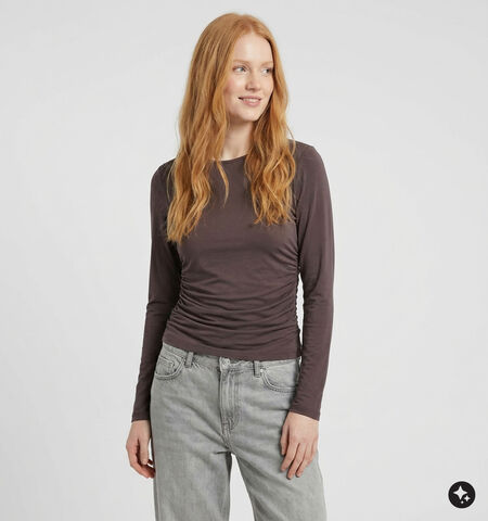 Vila T-shirts Zwart/Bruin/Groen