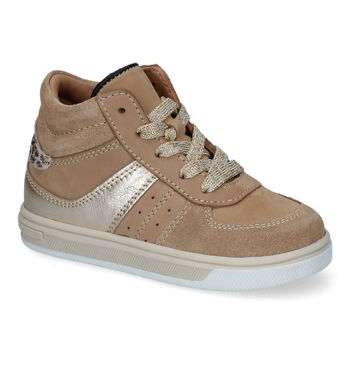 Hoge schoenen beige