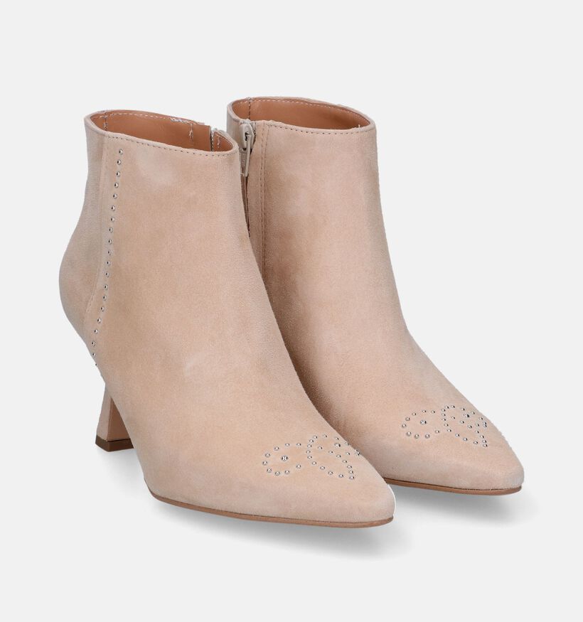 Signatur Bottines à talons en Beige clair pour femmes (319807)