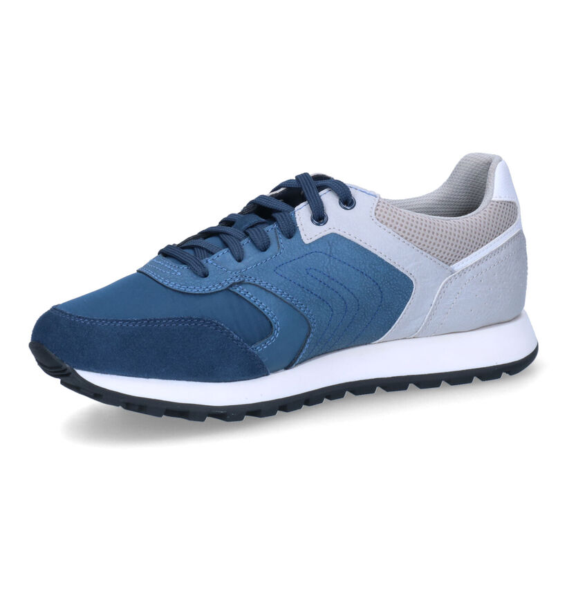 Geox Ponente Blauwe Veterschoenen in kunstleer (312148)