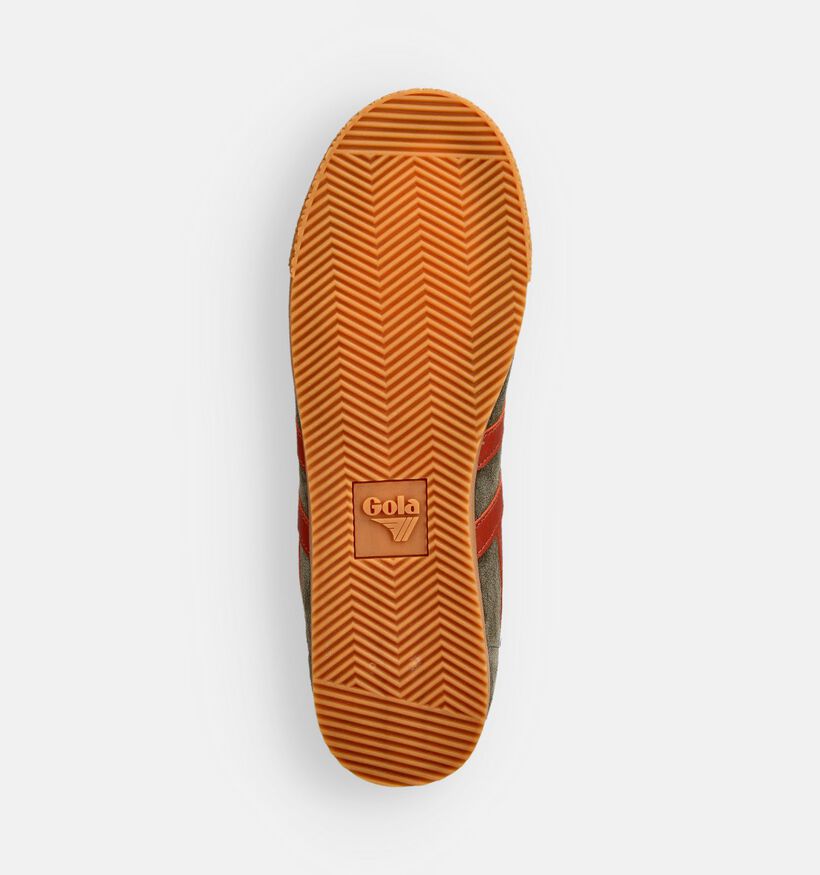 Gola Harrier Kaki/Oranje Sneakers voor heren (360719) - geschikt voor steunzolen