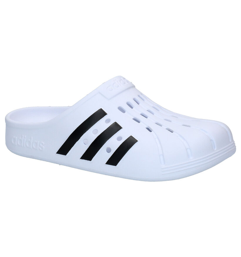 adidas Adilette Clog Witte Slippers in kunststof (291824)