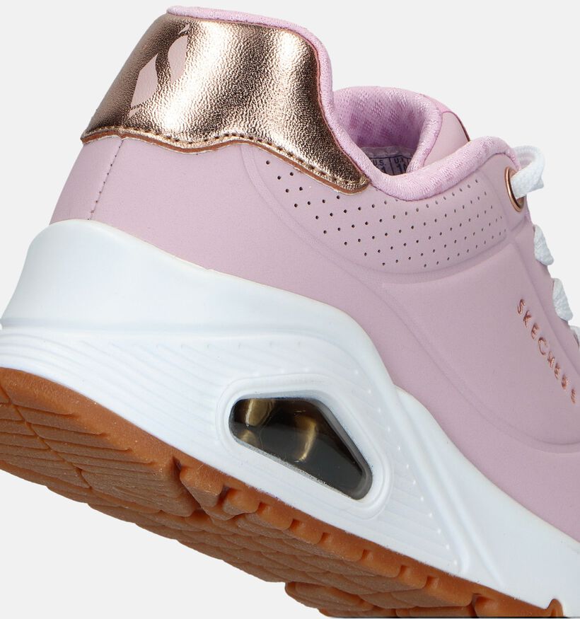 Skechers Uno Gen1 Shimmer Away Roze Sneakers voor meisjes (334313)