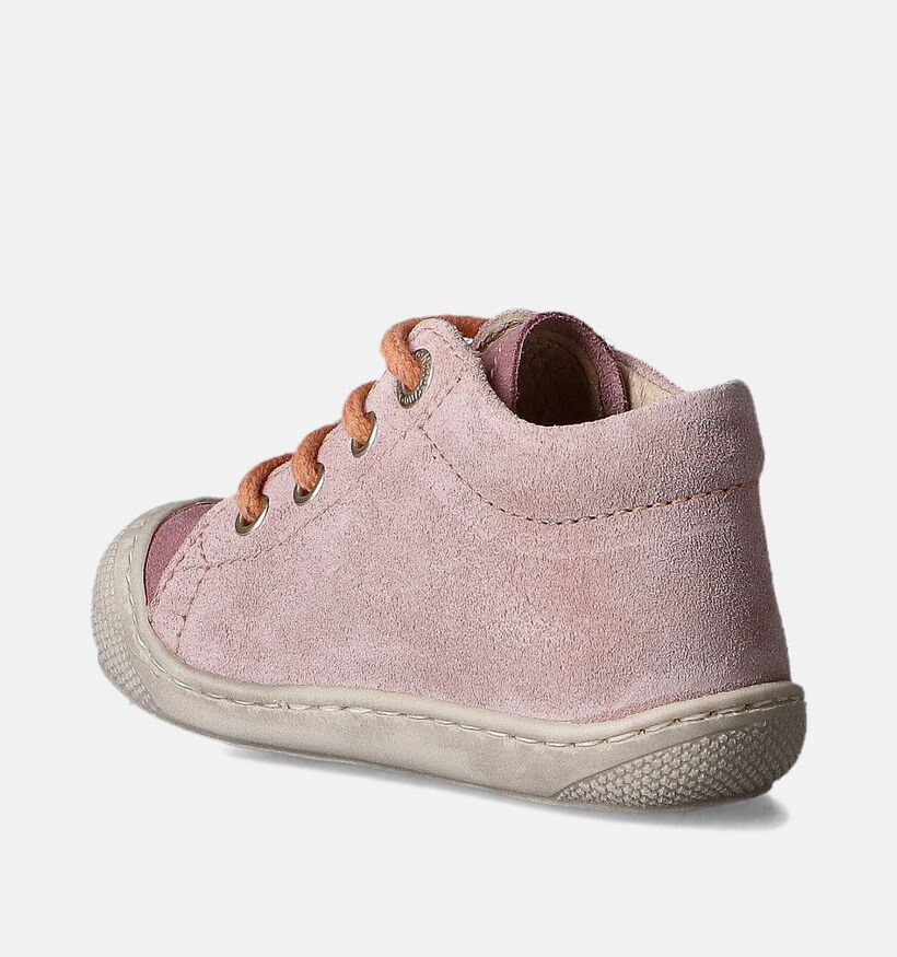 Naturino Cocoon Suede Paarse Babyschoentjes voor meisjes (355337) - geschikt voor steunzolen