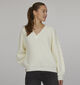 SISTERS POINT Miba Pull avec col en V en Beige pour femmes (349338)