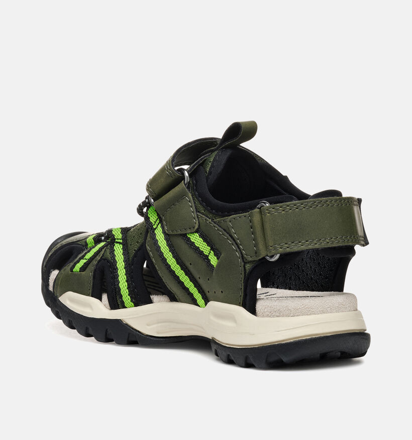 Geox Borealis Sandales en Vert Khaki pour garçons (352922)