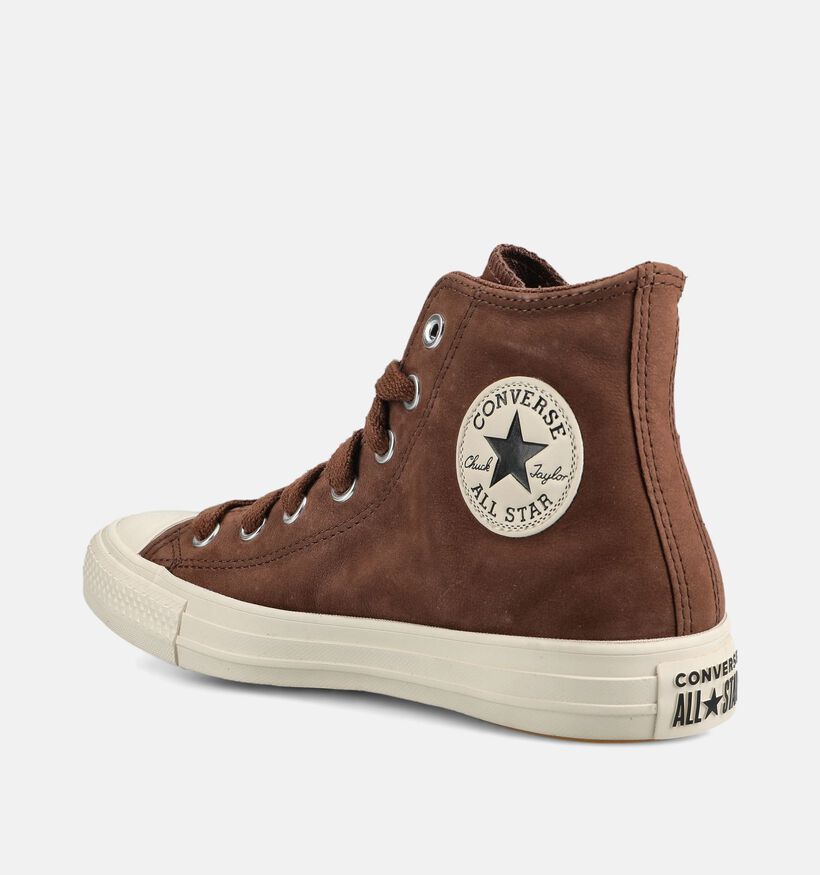 Converse Chuck Taylor All Start High Baskets en Marron pour femmes (376042) - pour semelles orthop&eacute;diques