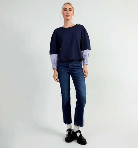 Straight leg jeans blauw
