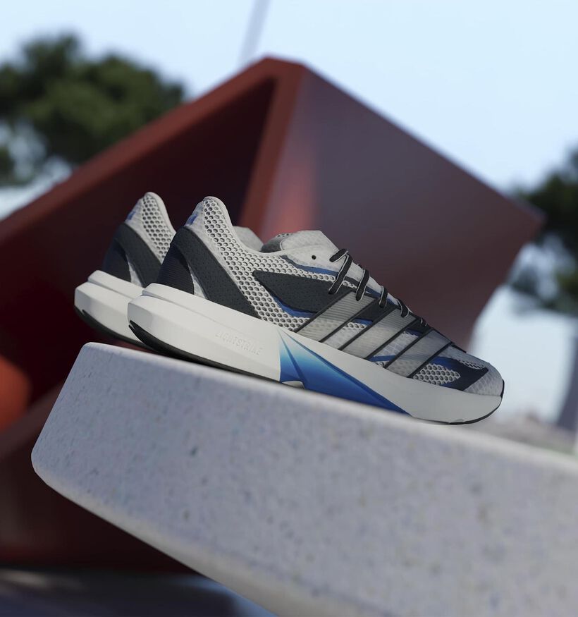 Adidas Lightblaze Baskets basses en Gris pour hommes (372940) - pour semelles orthop&eacute;diques