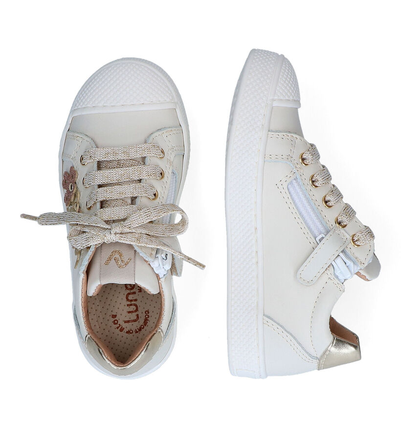 Lunella Witte Sneakers voor meisjes (302628) - geschikt voor steunzolen