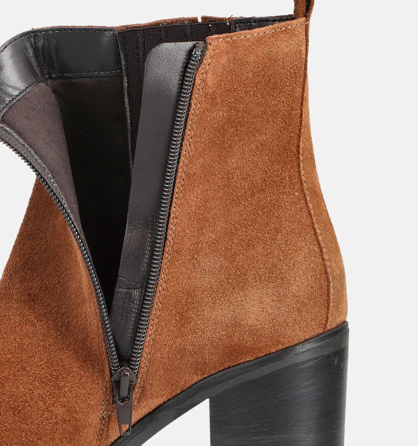 Laurent David Bottines à talons en Cognac pour femmes (362501)