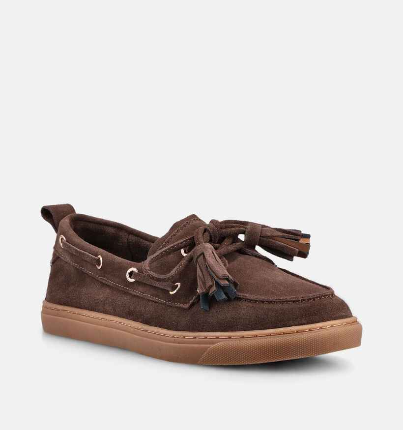 PS Poelman Donkerbruine Bootschoenen voor dames (372173)