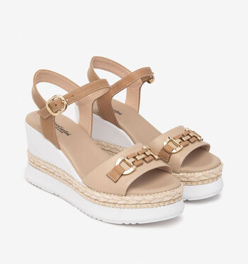 NeroGiardini Sandales Blanc/Beige