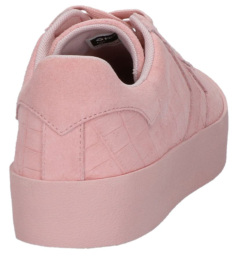 Pastelroze Lage Sneakers Hummel in daim (225843)