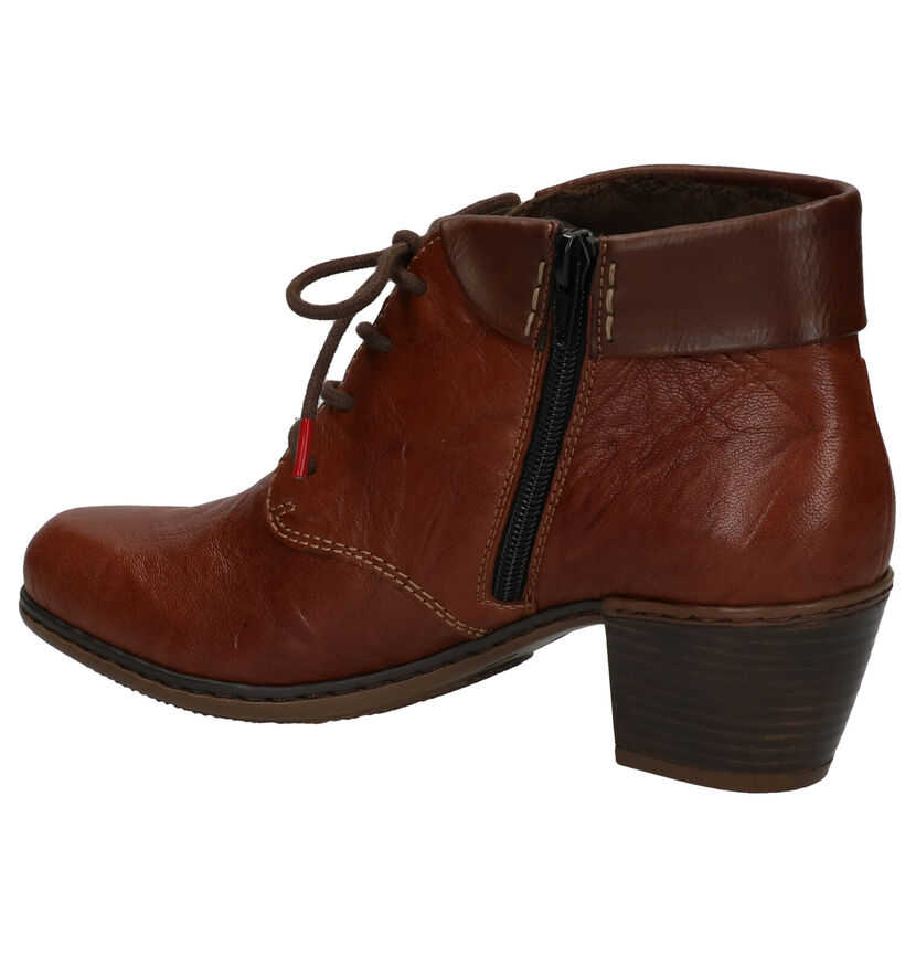 Rieker Bottines avec lacets en Cognac pour femmes (328428)