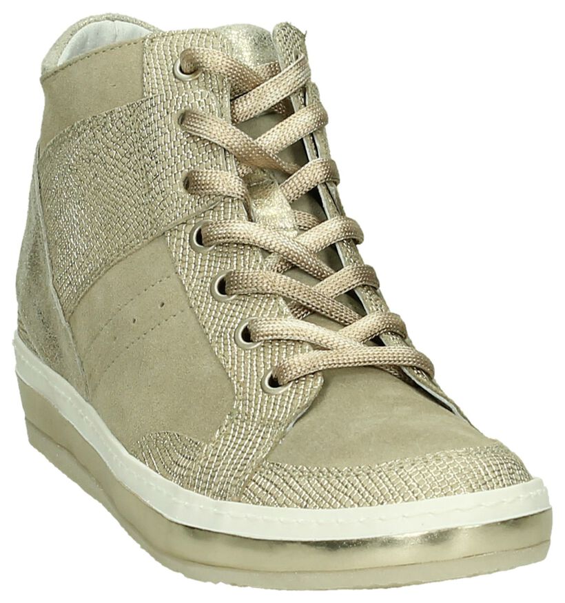 Khrio Sleehak Sneakers Goud in daim (190058)