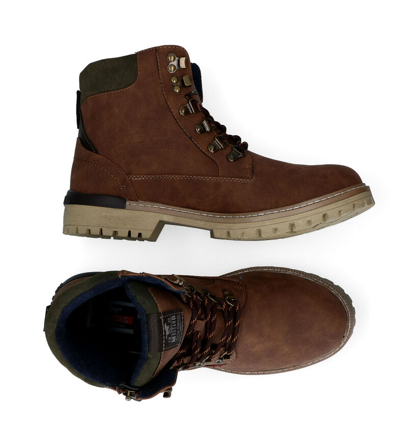 Mustang Bruine Boots in kunstleer (294369)