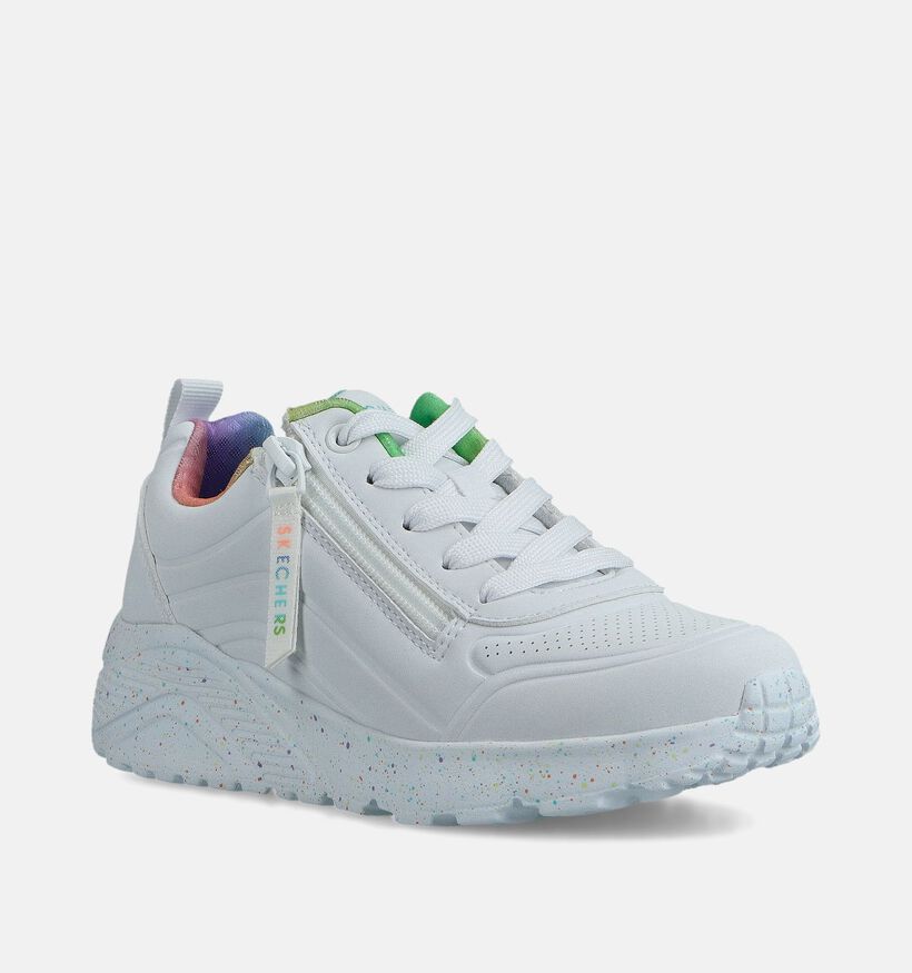 Skechers Uno Lite Vivid Splash Witte Sneakers voor meisjes (367526)