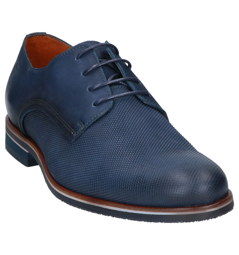 Van Lier Chaussures habillées en Bleu en cuir (261901)