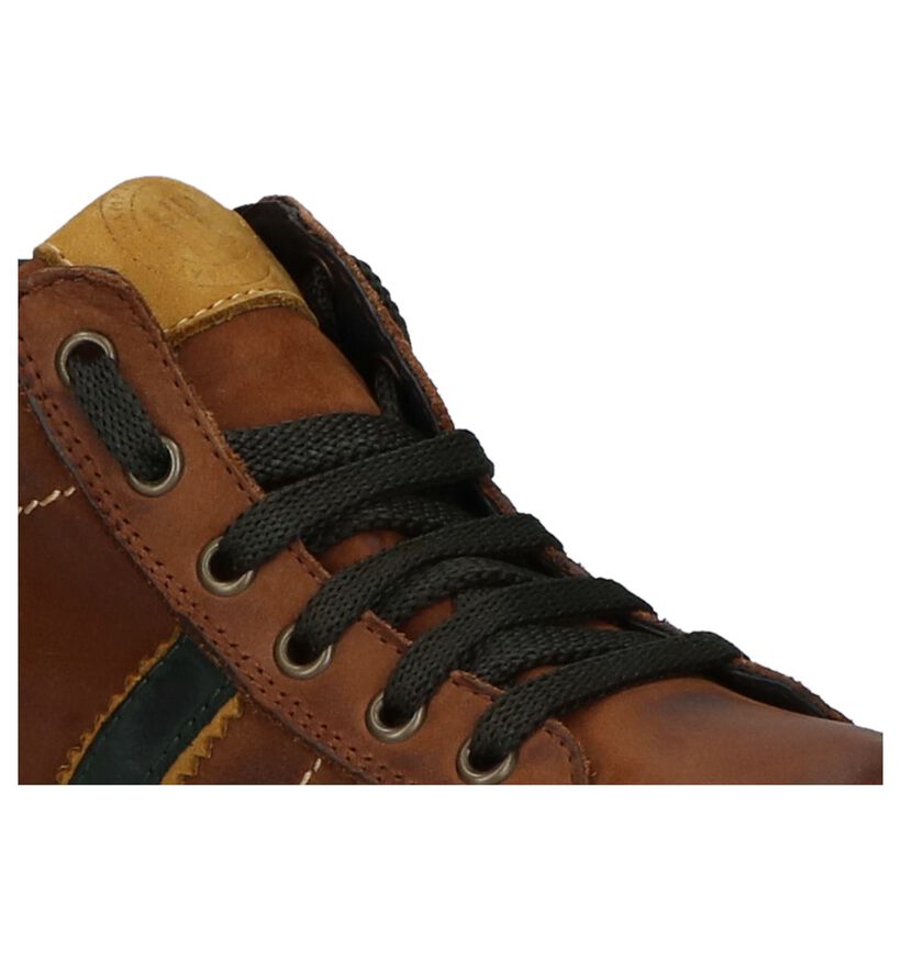 Cognac Boots met Rits & Veters Hampton Bays in leer (224120)