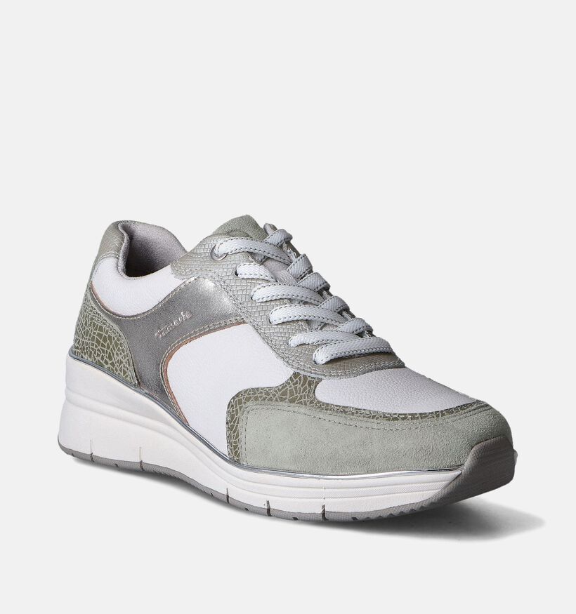Tamaris Pure Realx Groene Sneakers voor dames (351592) - geschikt voor steunzolen