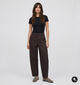 Pieces Rikke Jeans Barrel en Marron pour femmes (389786)