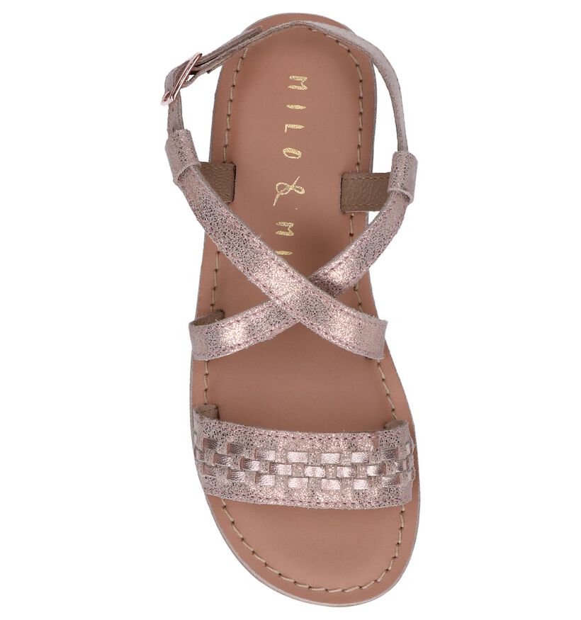 Rose Golden Sandalen Milo & Mila in nubuck (241265)