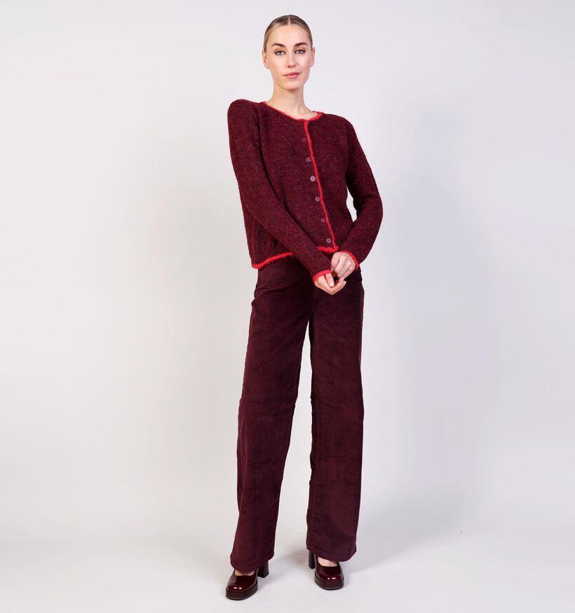 JDY Zoey Bordeaux Cardigan JDY Zoey Bordeaux Cardigan voor dames (362419)