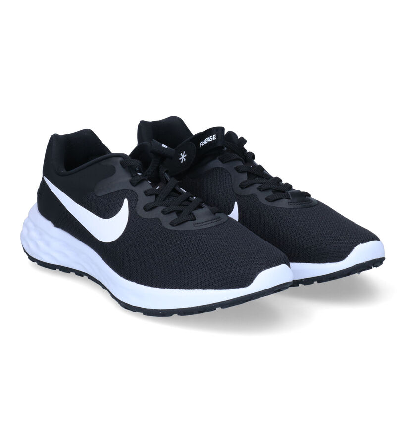 Nike Revolution 6 Flyease Zwarte Sneakers in stof (302743)